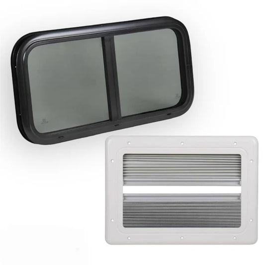 Ventana Carbest RW Motion 600x450 con mosquitera y oscurecedor