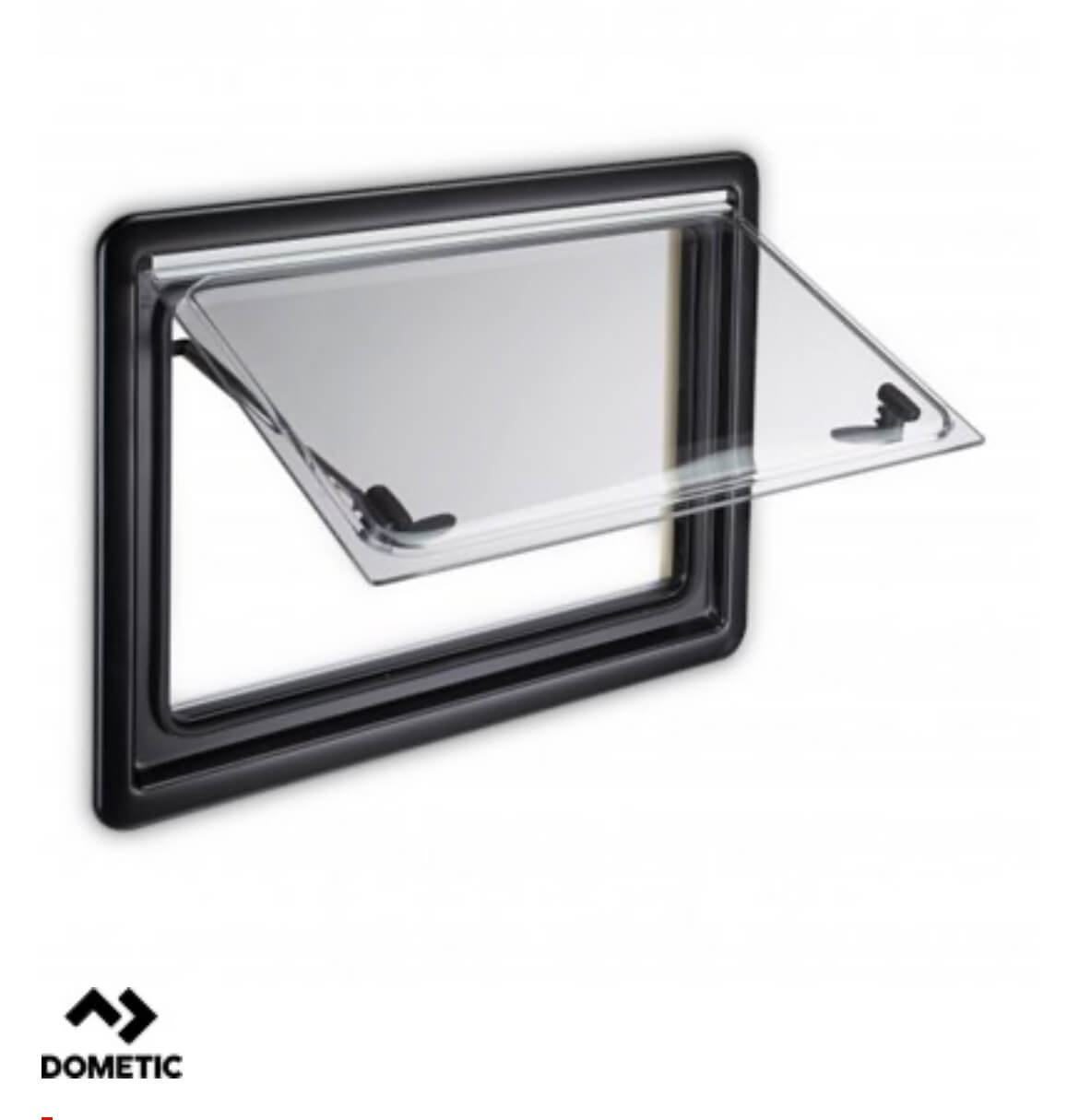 Ventana Dometic S4 900×500 con mosquitera y oscurecedor integrados.